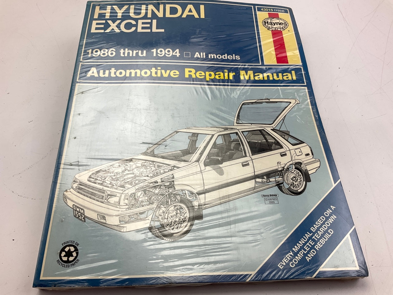 Haynes 43015 Repair Manual For 1986-1994 Hyundai Excel - SEALED