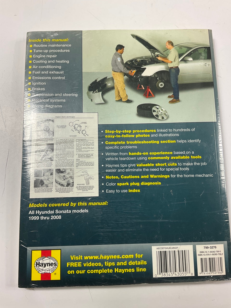 Haynes 43055 Repair Manual For 1999-2014 Hyundai Sonata - SEALED