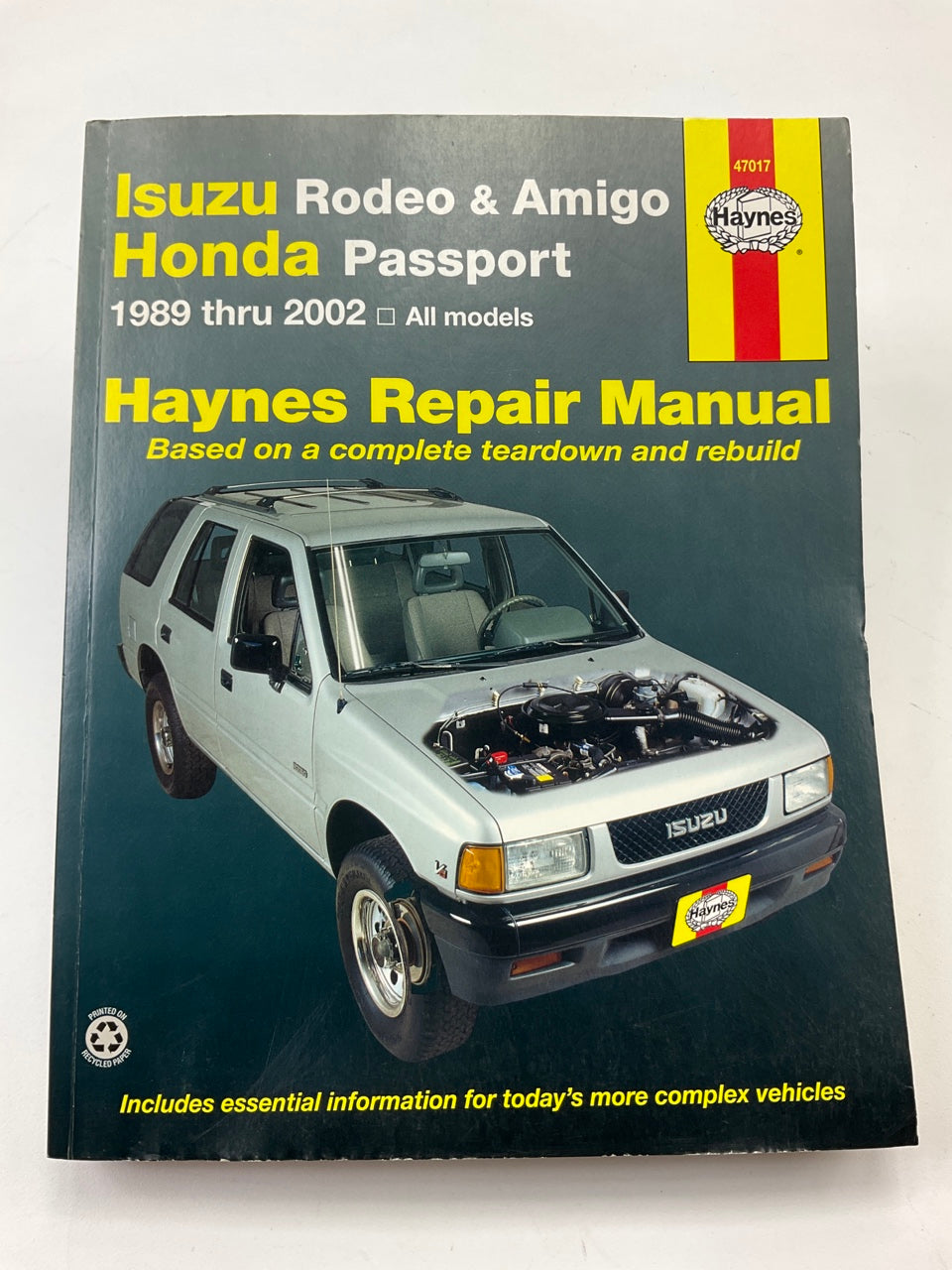 OPENED - Haynes 47017 Repair Manual - 1995-02 Honda Passport, 91-02 Isuzu Rodeo