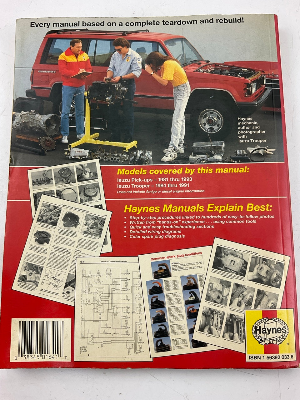 OPENED - Haynes 47020 Repair Manual For 1981-1993 Isuzu Pickup, 84-91 Trooper