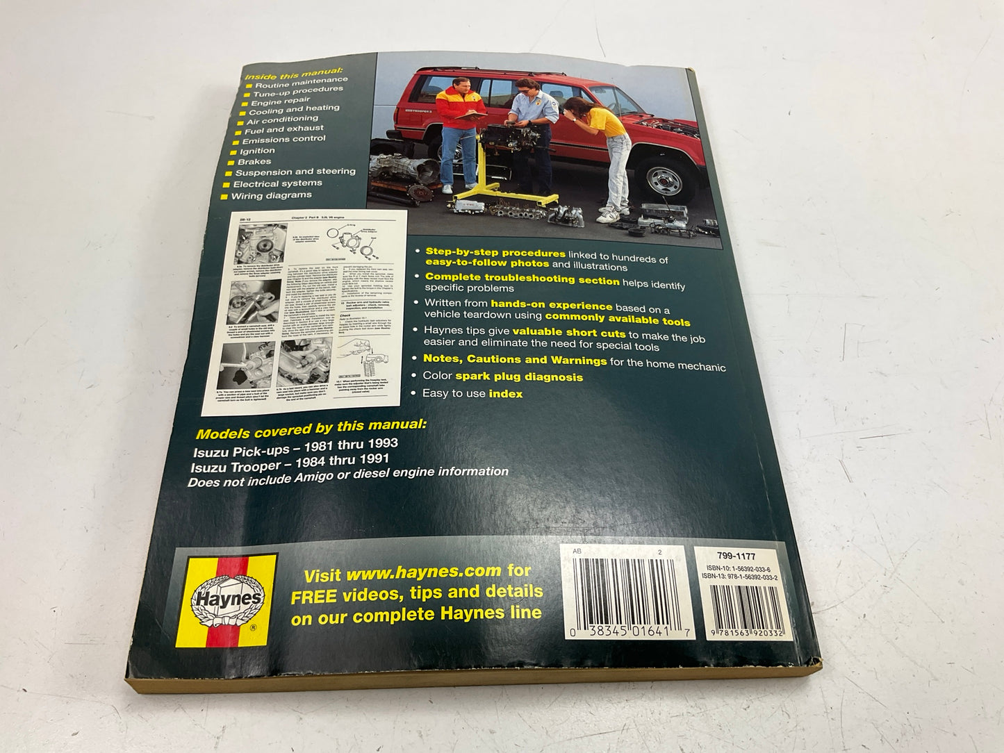 Haynes 47020 Repair Manual For 1981-1993 Isuzu Pickup, 1984-1991 Trooper, OPEN
