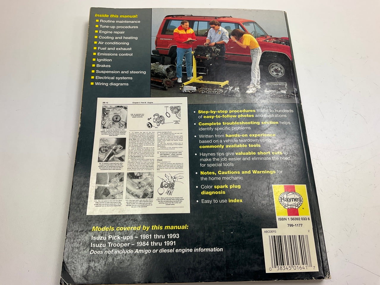 Haynes 47020 Repair Manual For 1981-1993 Isuzu Pickup, 1984-1991 Trooper, USED
