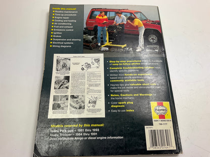 Haynes 47020 Repair Manual For 1981-1993 Isuzu Pickup, 1984-1991 Trooper, USED
