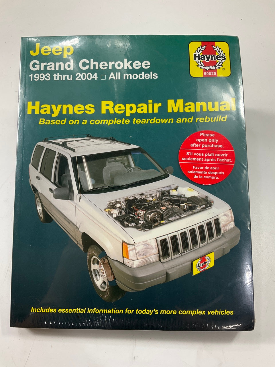 Haynes 50025 Repair Manual For 1993-2004 Jeep Grand Cherokee - SEALED