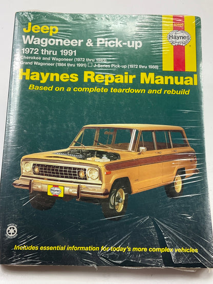 Haynes 50029 Repair Manual For 1972-1991 Jeep Wagoneer & Pickup - SEALED