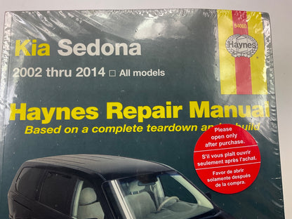 Haynes 54060 Repair Manual For 2002-2014 Kia Sedona - SEALED