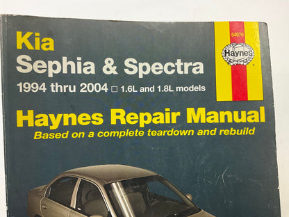 Haynes 54070 Repair Manual For 1994-2001 Kia Sephia, 2000-04 Spectra