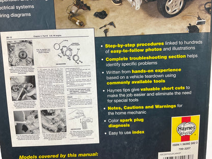 OPENED - Haynes 54070 Repair Manual For 1994-2001 Kia Sephia, 2000-04 Spectra