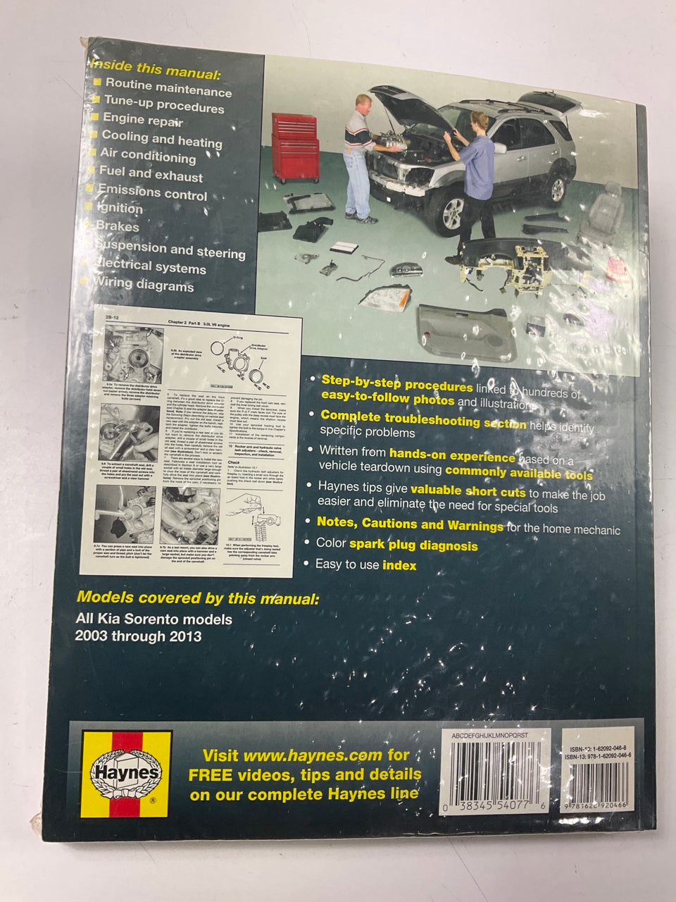 Haynes 54077 Repair Manual For 2003-2013 Kia Sorento - SEALED