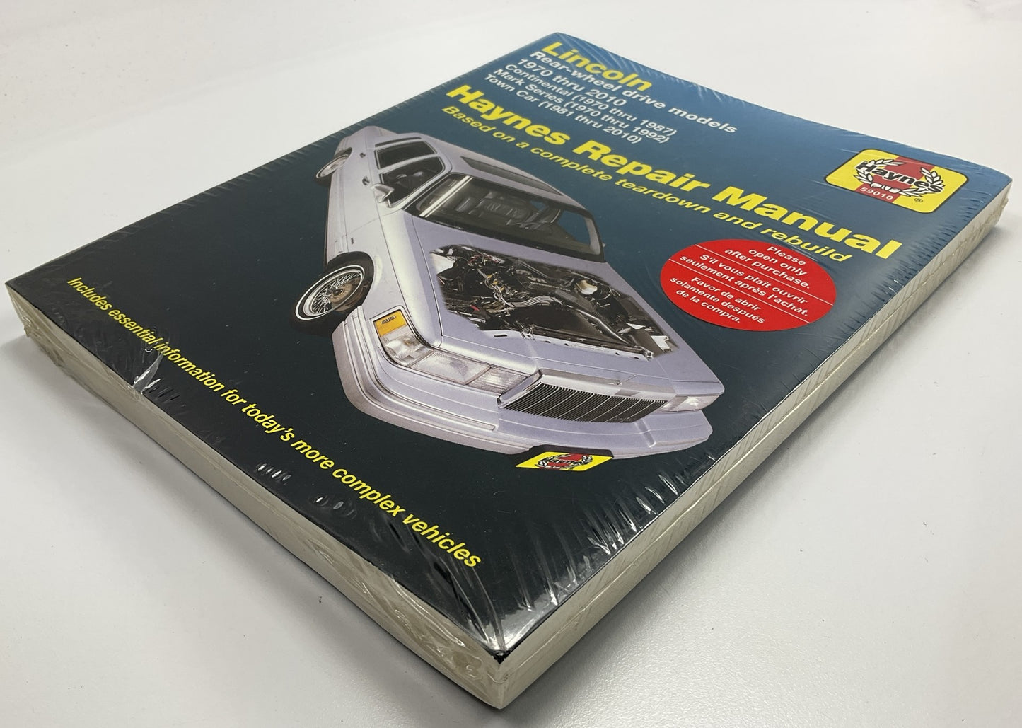 Haynes 59010 Repair Manual For 1970-2010 REAR Wheel Drive Lincoln - SEALED
