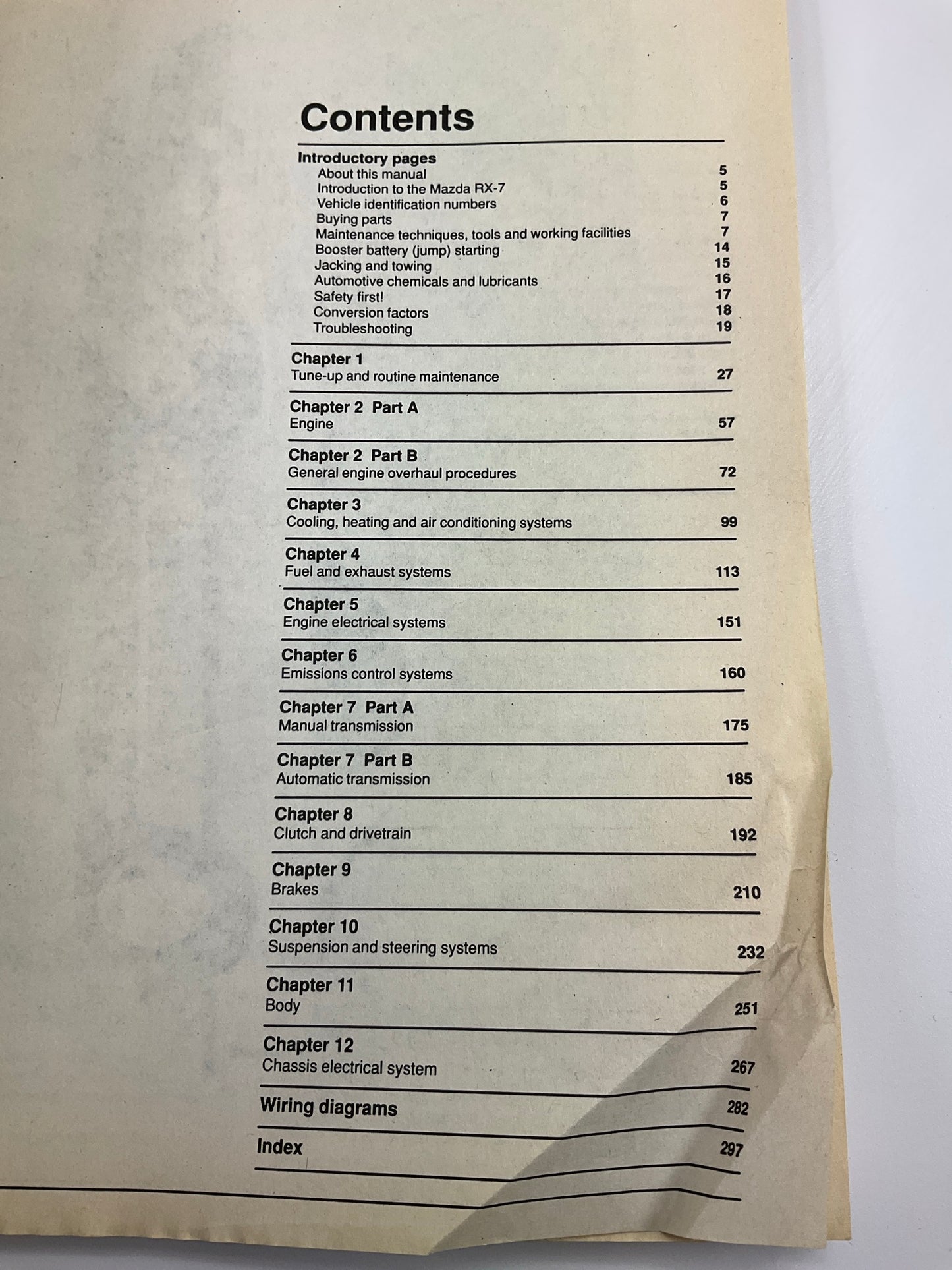 USED - Haynes 61036 Repair Manual For 1986-1991 Mazda RX-7 FC3S