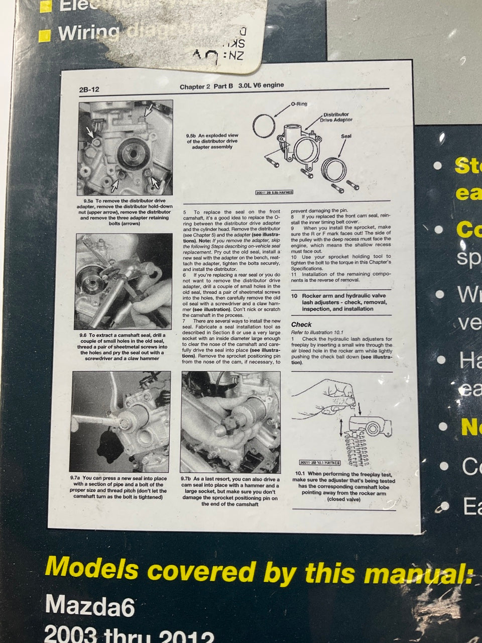 Haynes 61043 Repair Manual For 2003-2012 Mazda 6 - SEALED