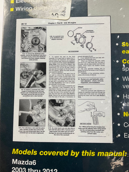 Haynes 61043 Repair Manual For 2003-2012 Mazda 6 - SEALED