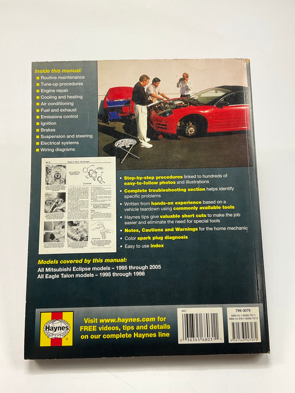 Haynes 68031 Repair Manual For 1995-2005 Mitsubishi Eclipse - USED
