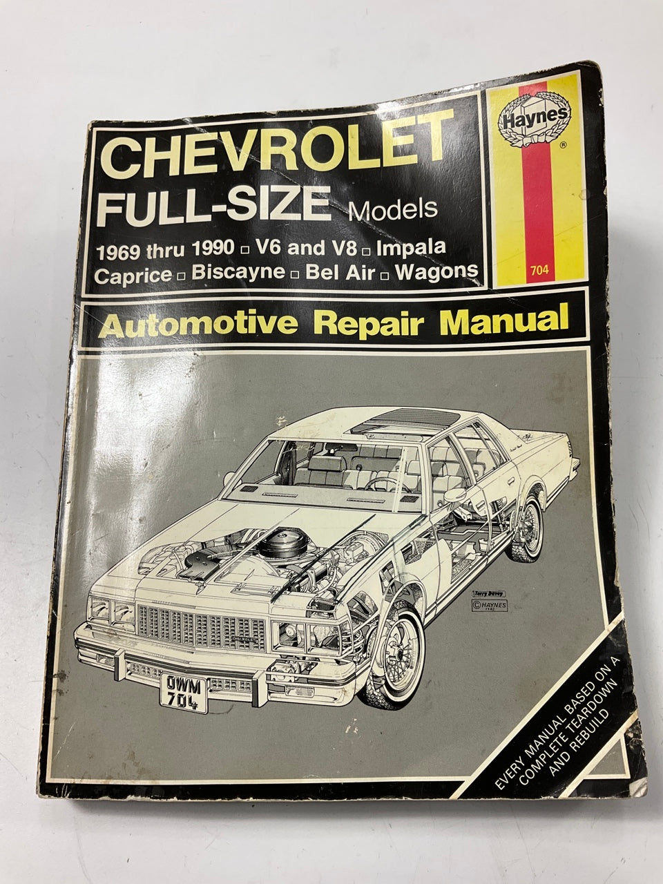 USED - Haynes 704 Repair Manual For 69-90 Full Size Chevy Models V6 V8