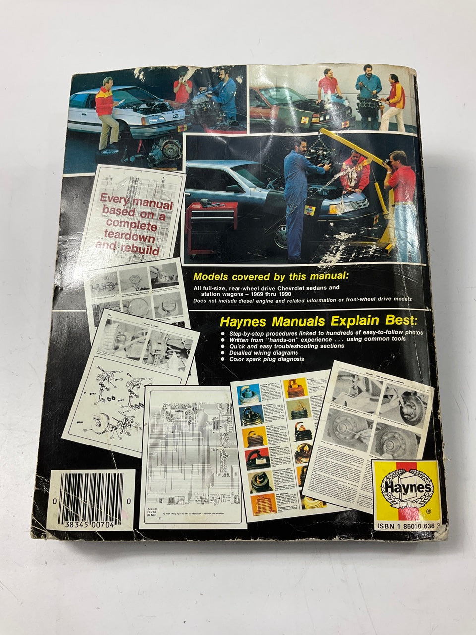 USED - Haynes 704 Repair Manual For 69-90 Full Size Chevy Models V6 V8