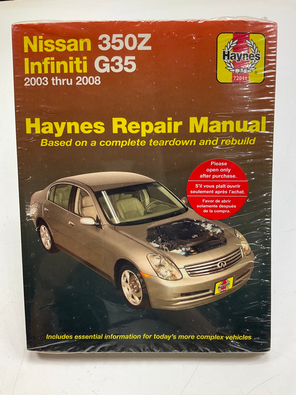 SEALED - Haynes 72011 Repair Manual For 2003-2008 Nissan 350Z & Infinity G35