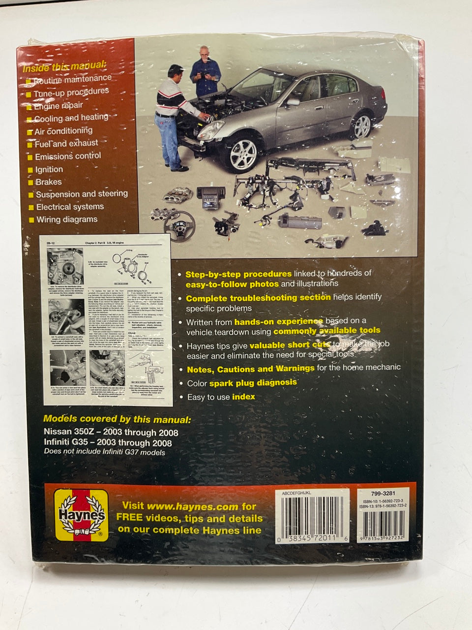 SEALED - Haynes 72011 Repair Manual For 2003-2008 Nissan 350Z & Infinity G35