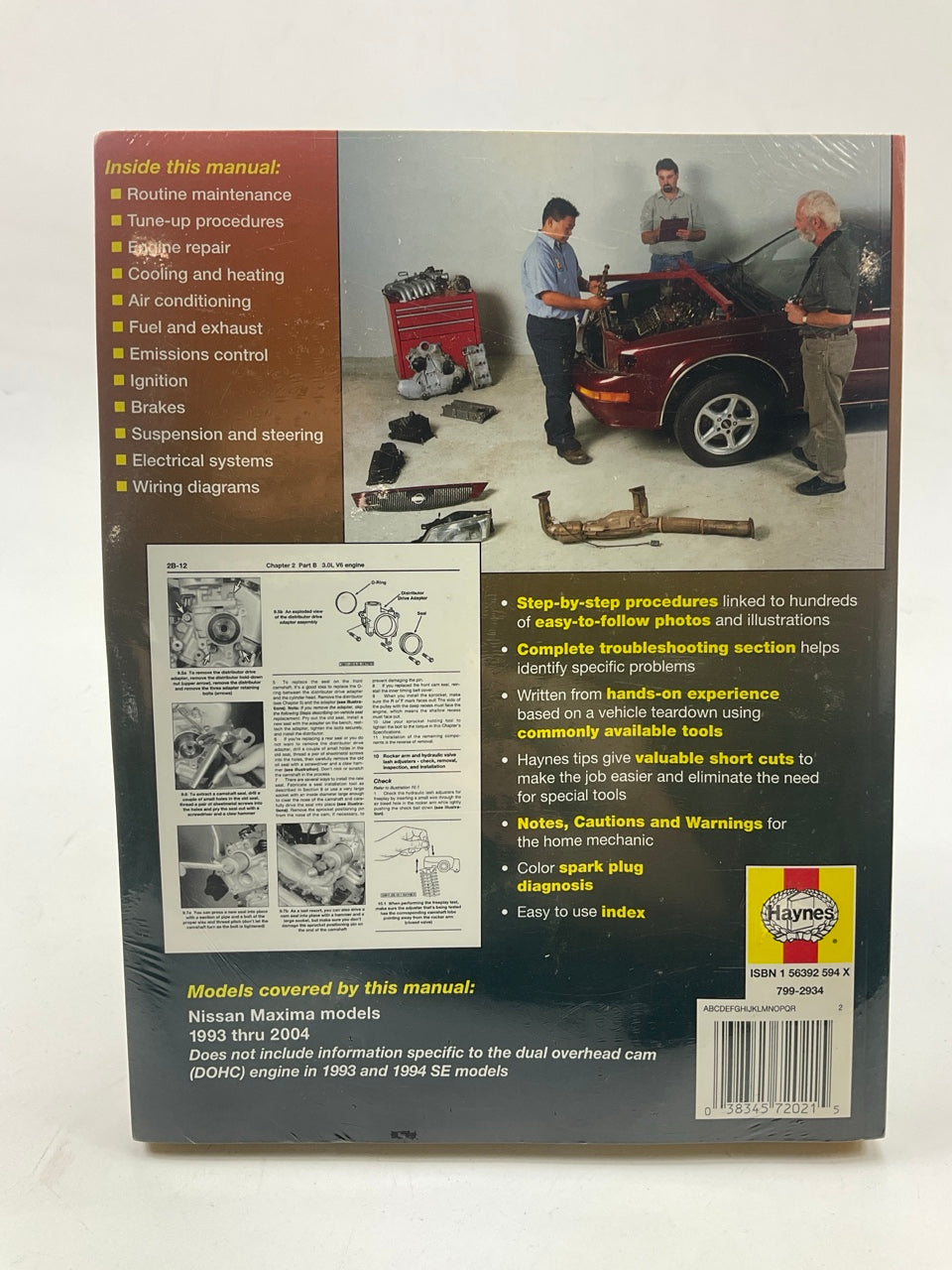 SEALED - Haynes 72021 Repair Manual For 1993-2004 Nissan Maxima