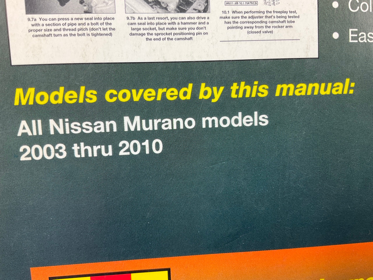 Haynes 72025 Repair Manual For 2003-2010 Nissan Murano - OPENED