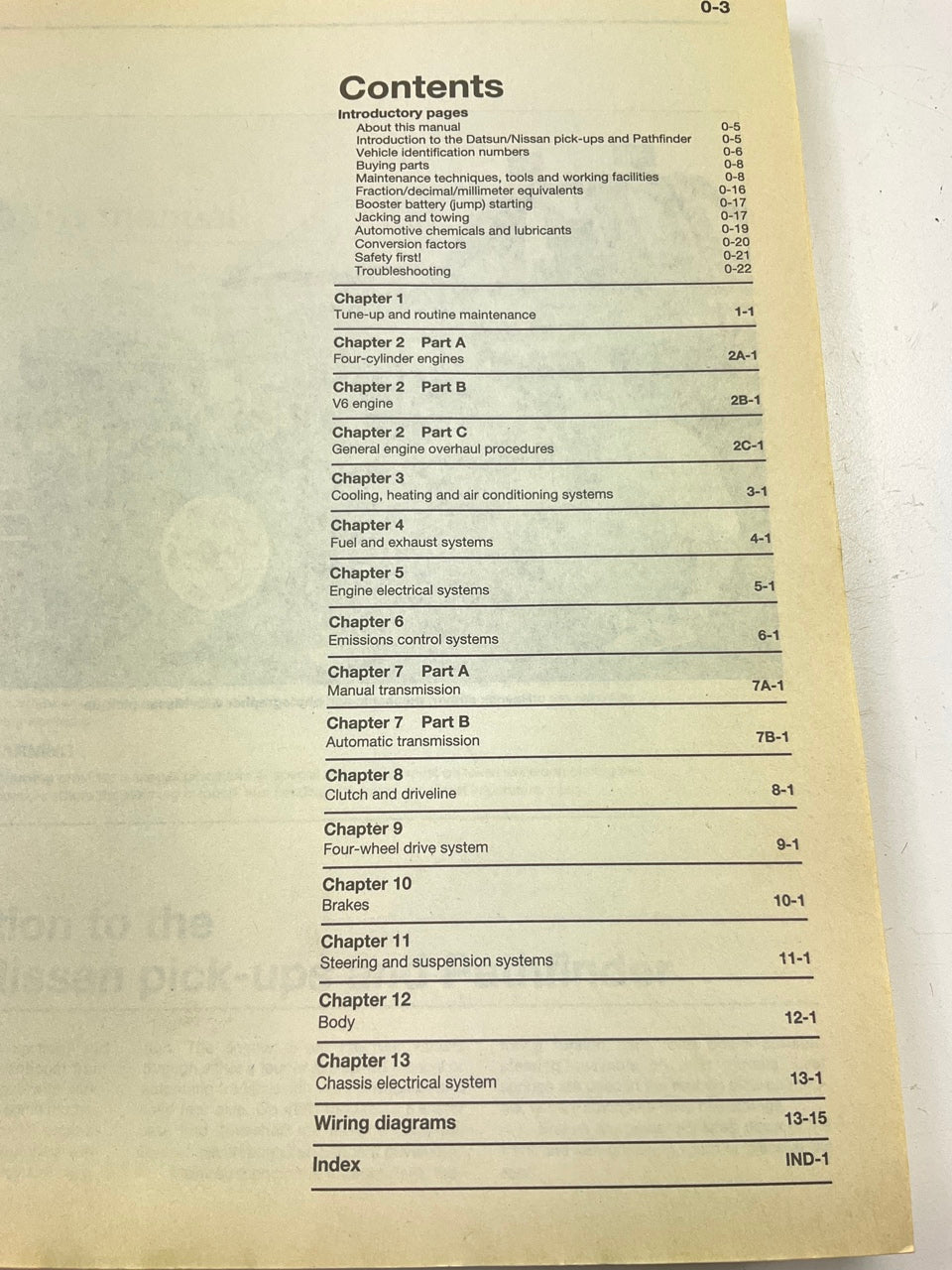 OPENED - Haynes 72030 Repair Manual For 80-97 Nissan Pickup, 1987-95 Pathfinder