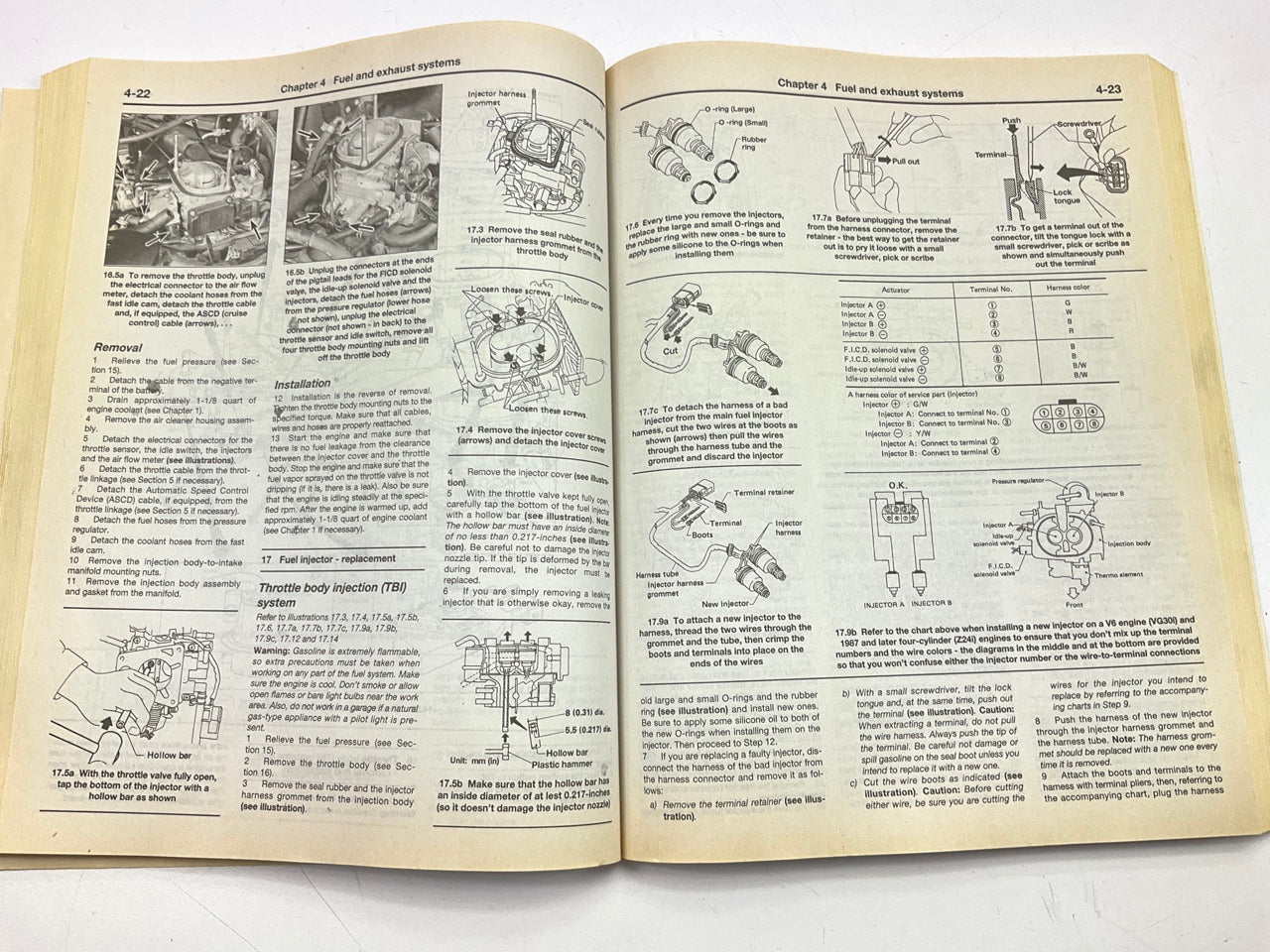 OPENED - Haynes 72030 Repair Manual For 80-97 Nissan Pickup, 1987-95 Pathfinder