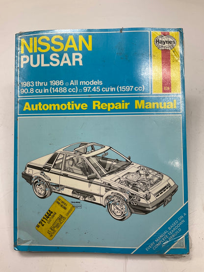 SEALED - Haynes 72040 Repair Manual For 1983-1986 Nissan Pulsar