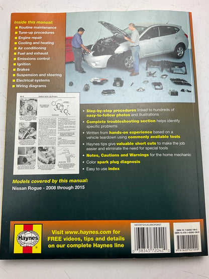 OPEN - Haynes 72042 Repair Manual For 2008-2015 Nissan Rogue All Models