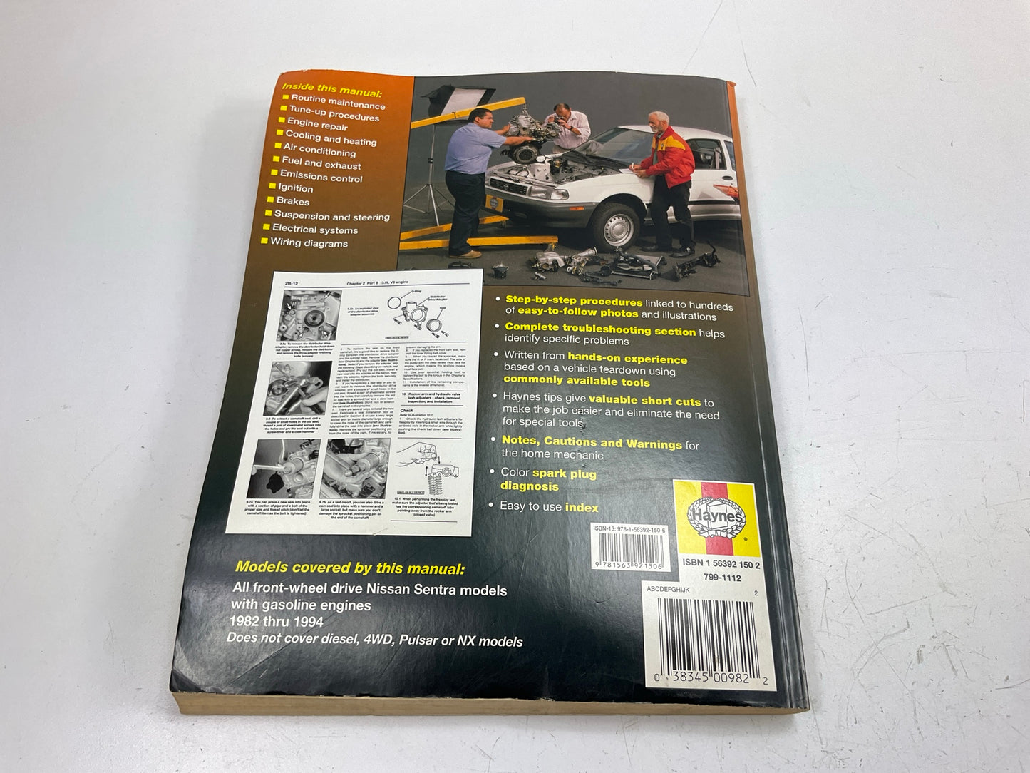 DAMAGED COVER - Haynes 72050 Repair Manual For 1982-1994 Nissan Sentra