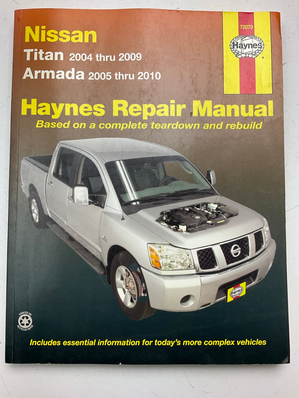 Haynes 72070 Repair Manual For 2004-09 Nissan Titan, 2005-10 Armada - OPENED