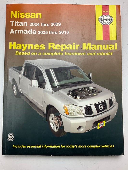 Haynes 72070 Repair Manual For 2004-09 Nissan Titan, 2005-10 Armada - OPENED