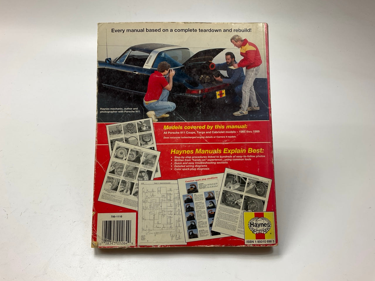 DAMAGED COVER - Haynes 80020 Repair Manual For 1965-1989 Porsche 911