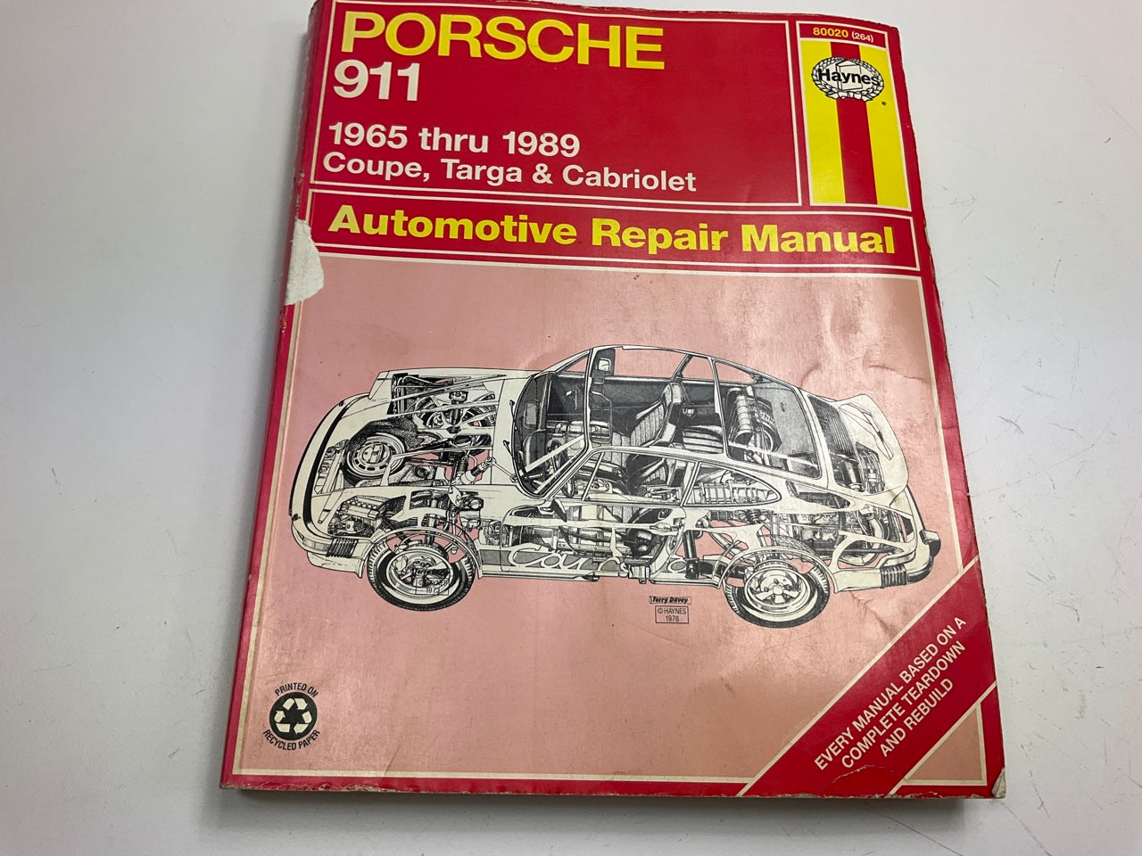 Haynes 80020 Repair Manual For 1965-1989 Porsche 911 - USED