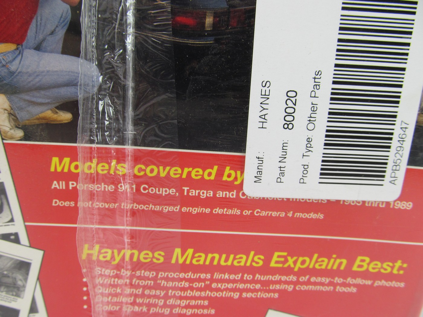 Haynes 80020 Repair Manual For 1965-1989 Porsche 911 - SEALED