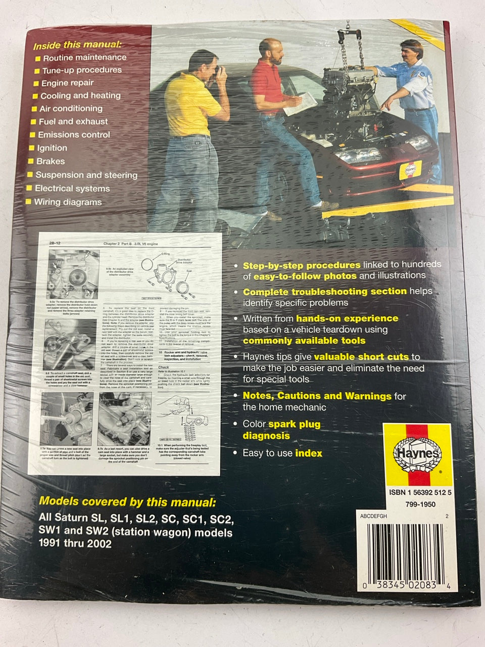 SEALED - Haynes 87010 Repair Manual For 1991-2002 Saturn S-Series
