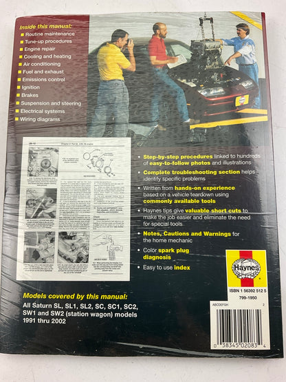 SEALED - Haynes 87010 Repair Manual For 1991-2002 Saturn S-Series