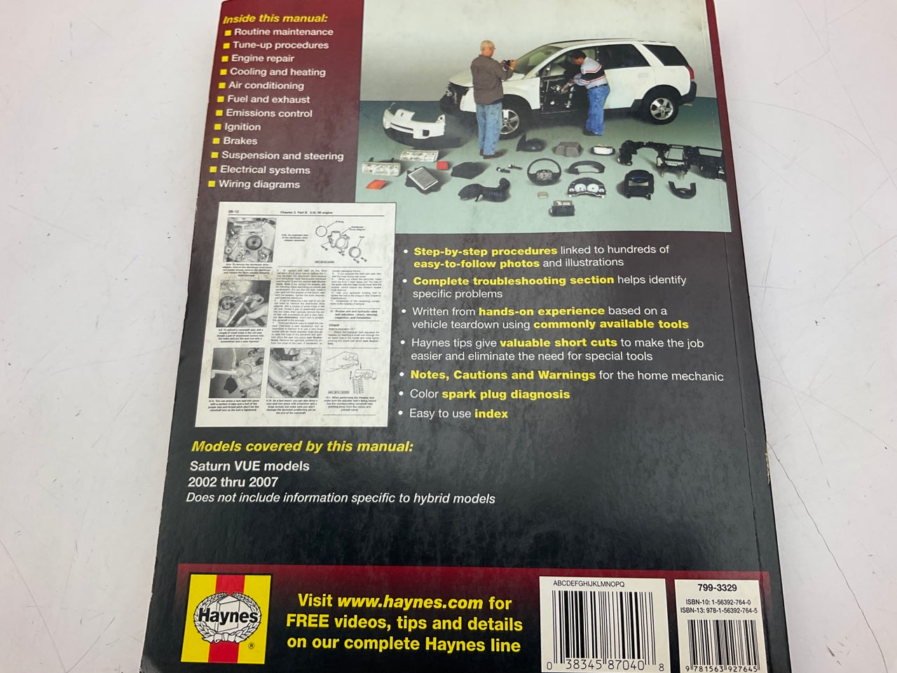 OPENED - Haynes 87040 Repair Manual For 2002-2007 Saturn Vue
