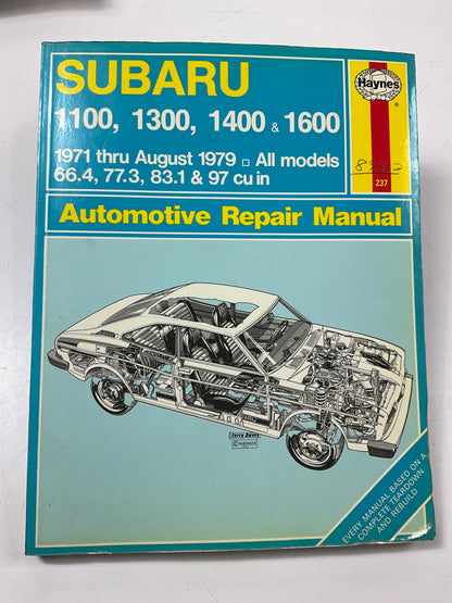 Haynes 89002 Repair Manual For 1971-1977 Subaru 1100 1300 1400 1600