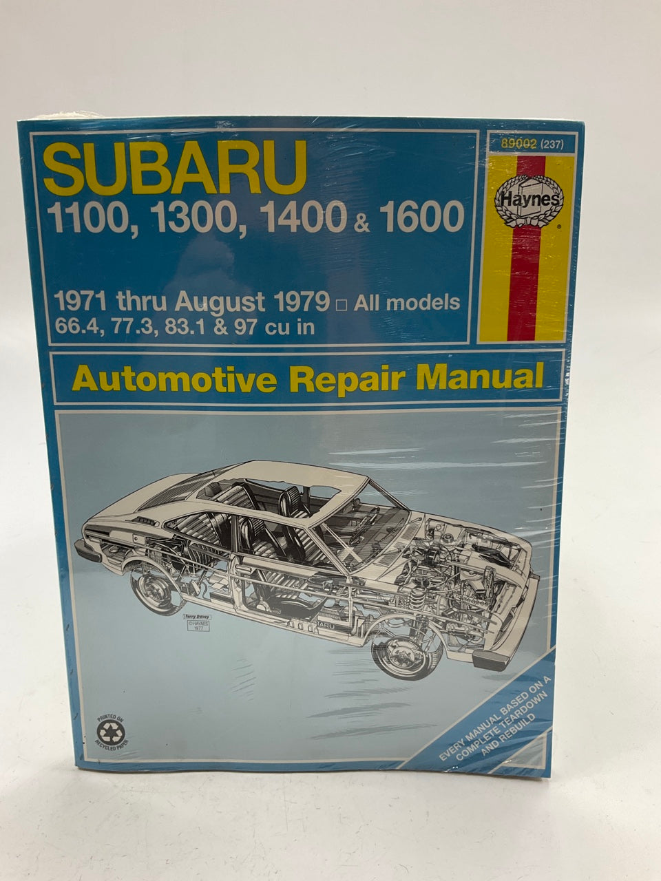 Haynes 89002 Repair Manual For 1971-1979 Subaru 1100 1300 1400 1600 - SEALED