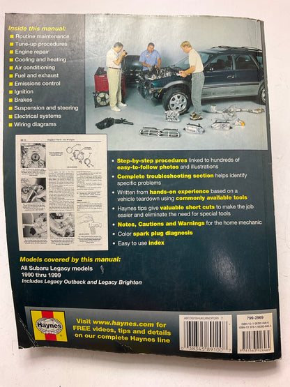 USED - Haynes 89100 Repair Manual For 1990-1999 Subaru Legacy Outback & Brighton