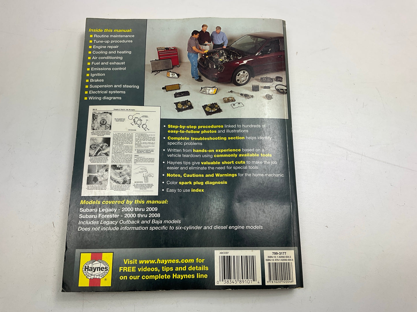 LIGHTLY USED, COMES AS SHOWN - Haynes 89101 Repair Manual For 00-08 Forester