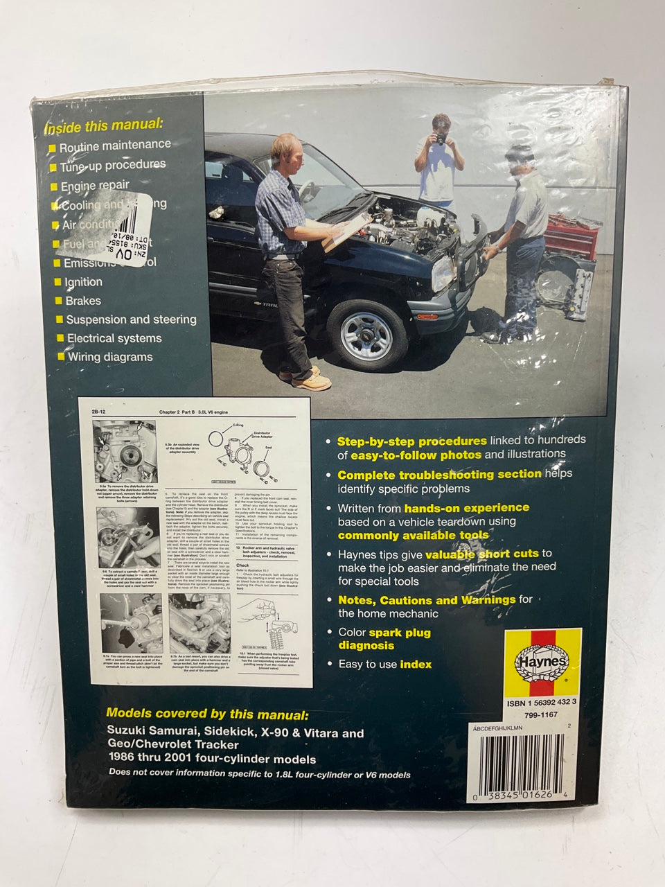 Haynes 90010 Repair Manual For 86-01 Suzuki Samurai & Sidekick, Geo, Tracker
