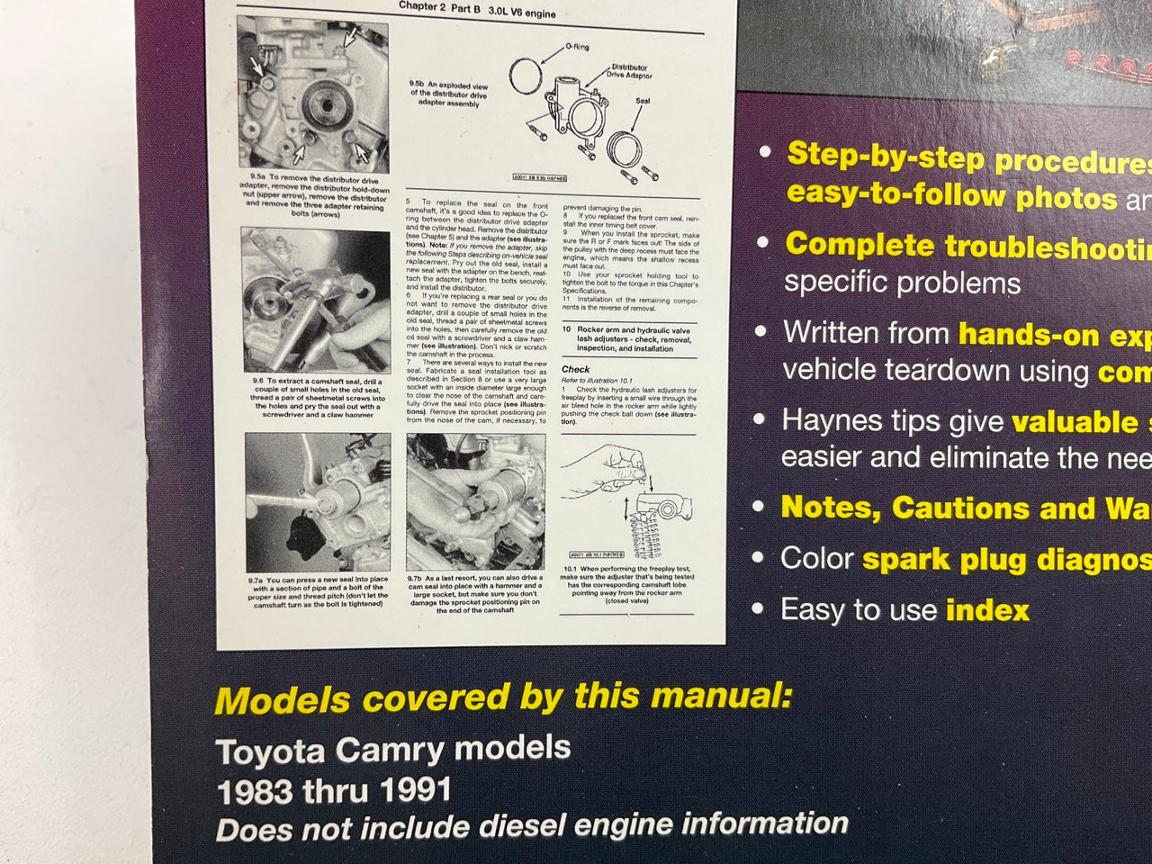 Haynes 92005 Repair Manual For 1983-1991 Toyota Camry