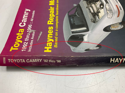 DAMAGED - Haynes 92006 Repair Manual For 1992-1996 Toyota Camry