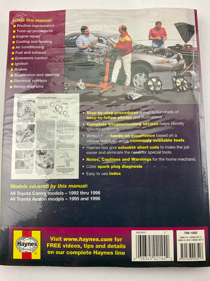 SEALED - Haynes 92006 Repair Manual For 1992-1996 Toyota Camry