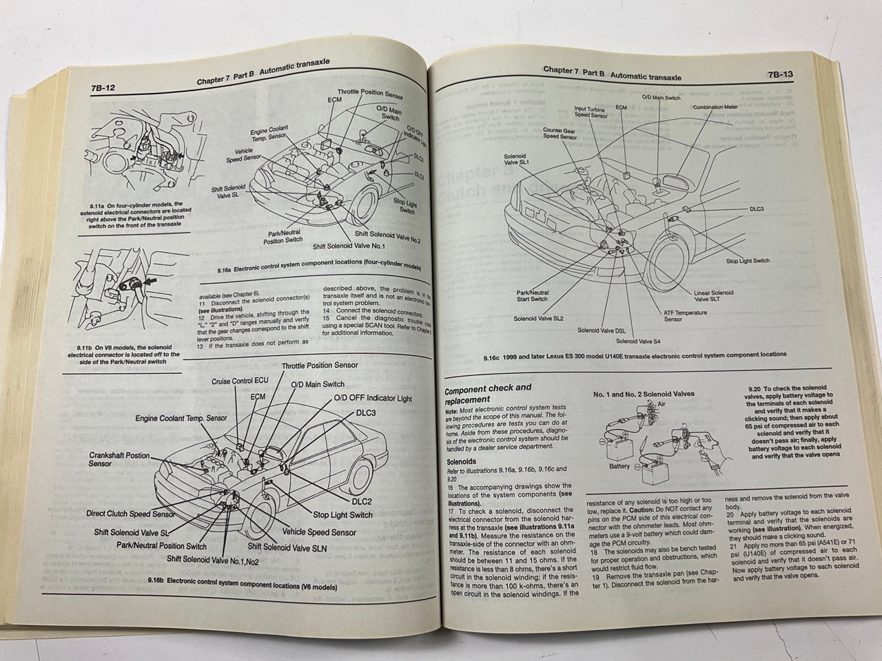 OPENED Haynes 92007 Repair Manual For 1997-01 Toyota Camry, Avalon, Lexus ES300