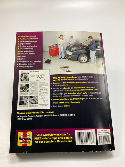 USED - Haynes 92007 Repair Manual - 1997-2001 Camry, Avalon, Solara