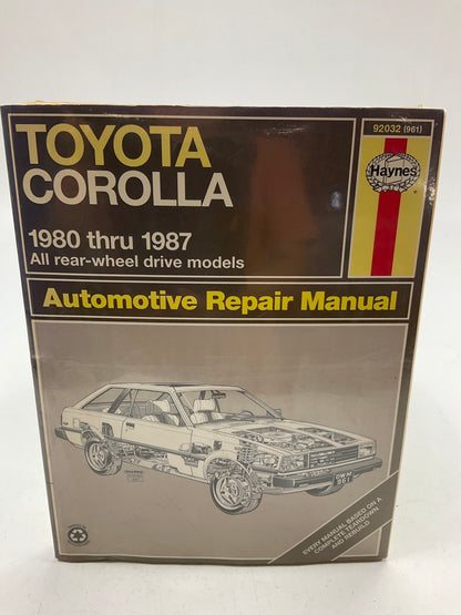 Haynes 92032 Repair Manual For 1980-1987 Toyota Corolla - SEALED