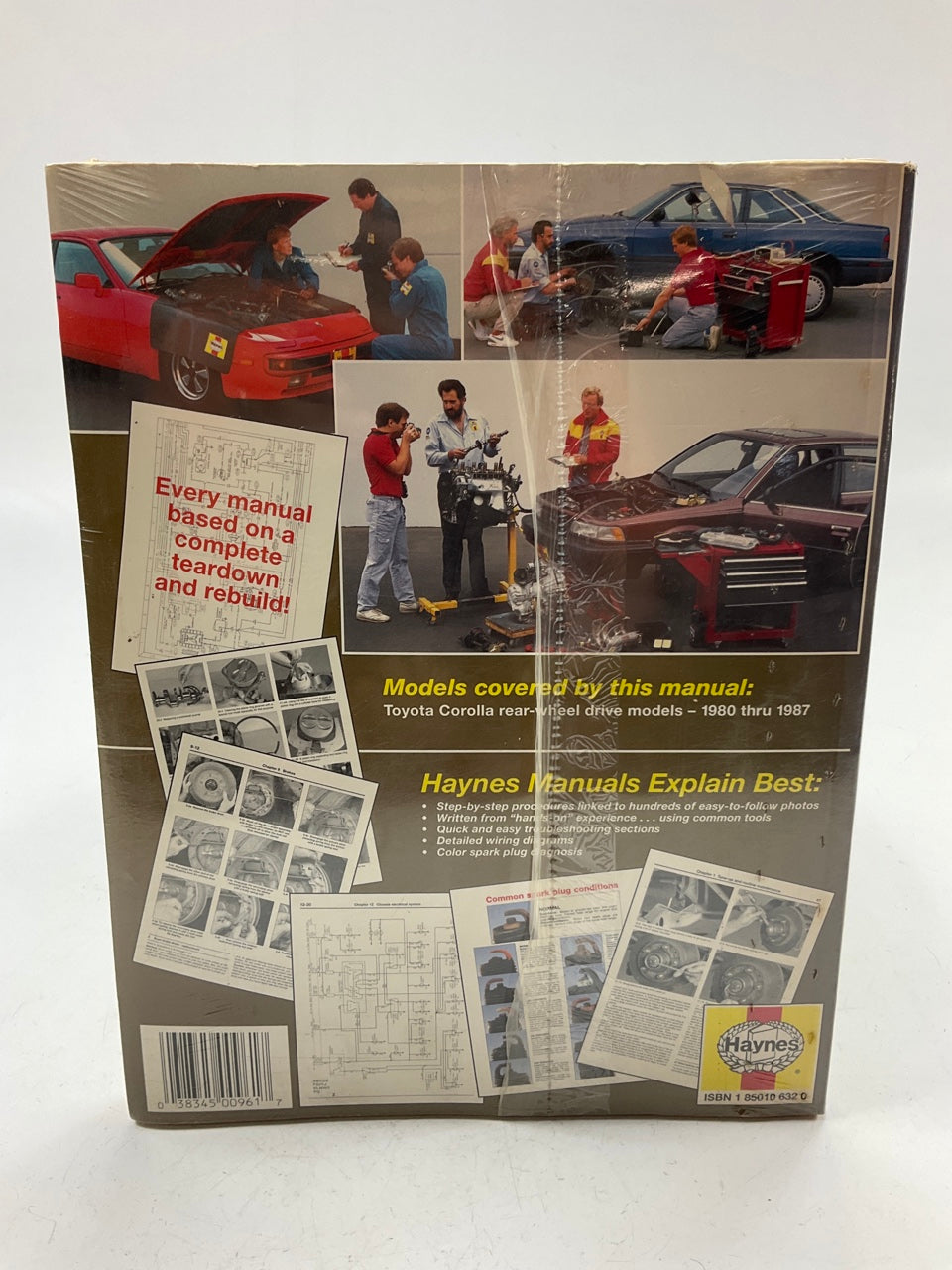 Haynes 92032 Repair Manual For 1980-1987 Toyota Corolla - SEALED
