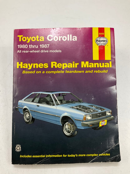 Haynes 92032 Repair Manual For 1980-1987 Toyota Corolla - USED